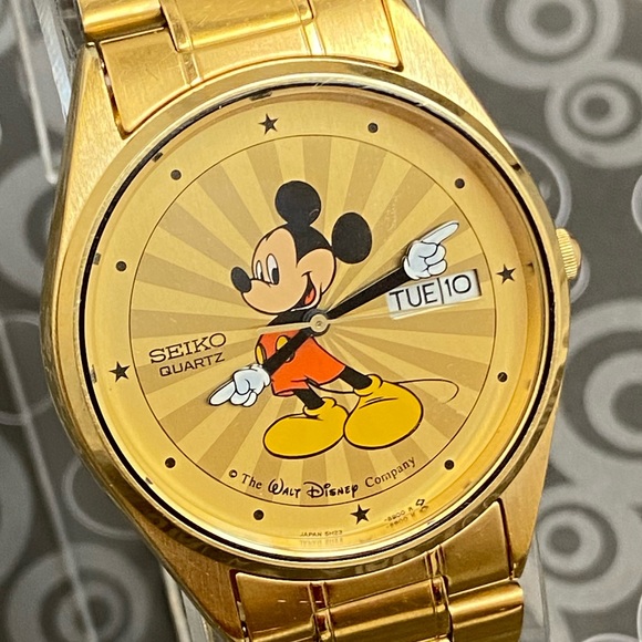 Vintage Disney x Seiko Starburst Mickey Mouse Men’s Unisex Watch with Box - Picture 4 of 13